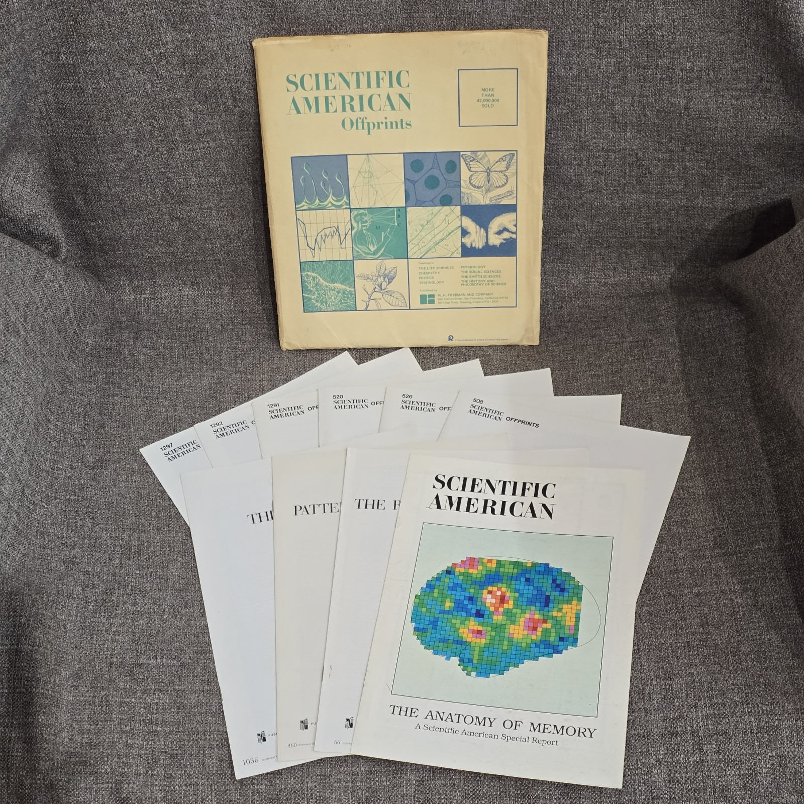 Scientific American Offprints 10- Vintage Pamphlets In Dust Cover – Brain/Memory