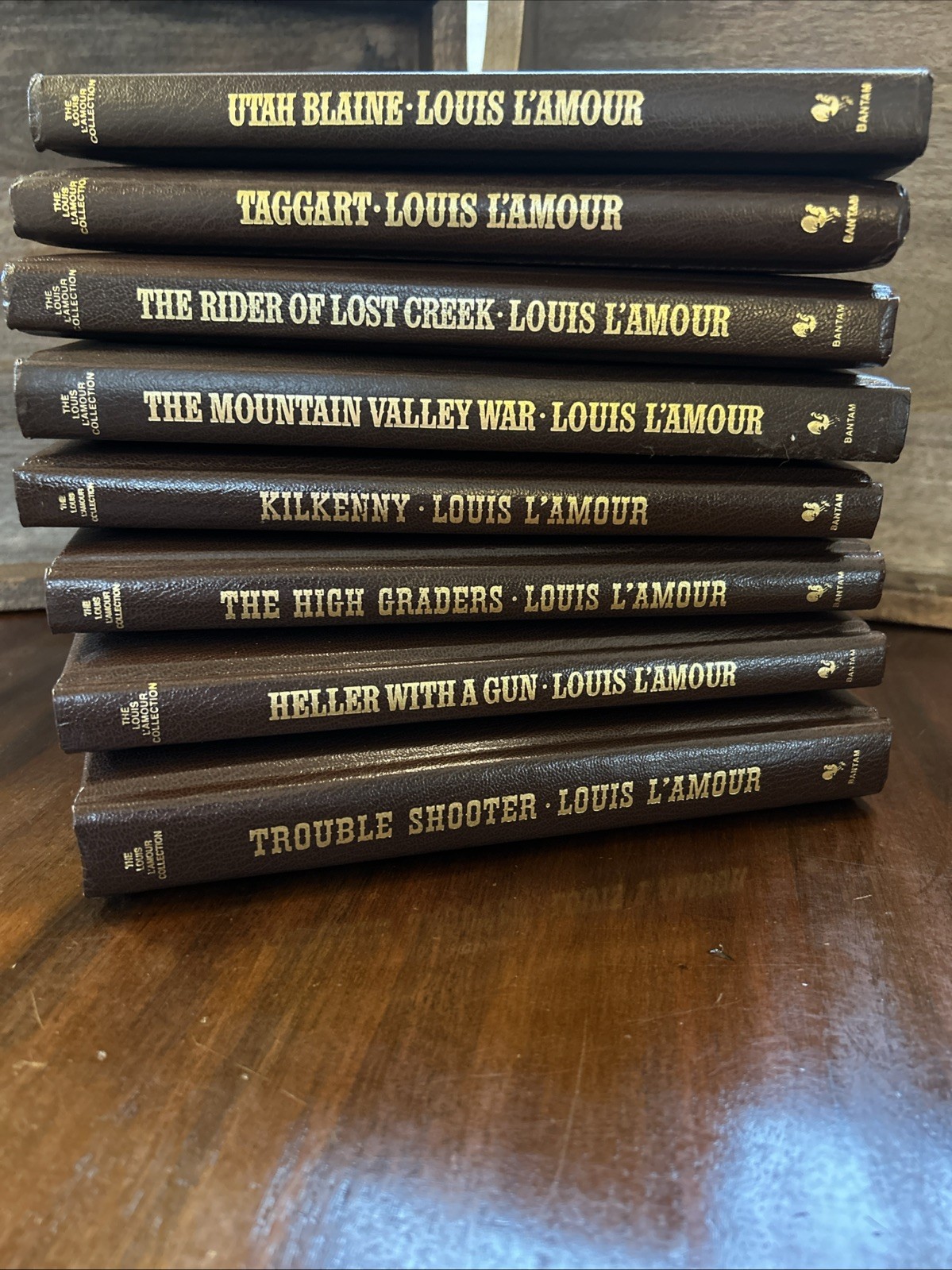 Louis L’Amour Leatherette Hardcover Lot of 8 Kilkenny Gun Fighter/Lawman Stories