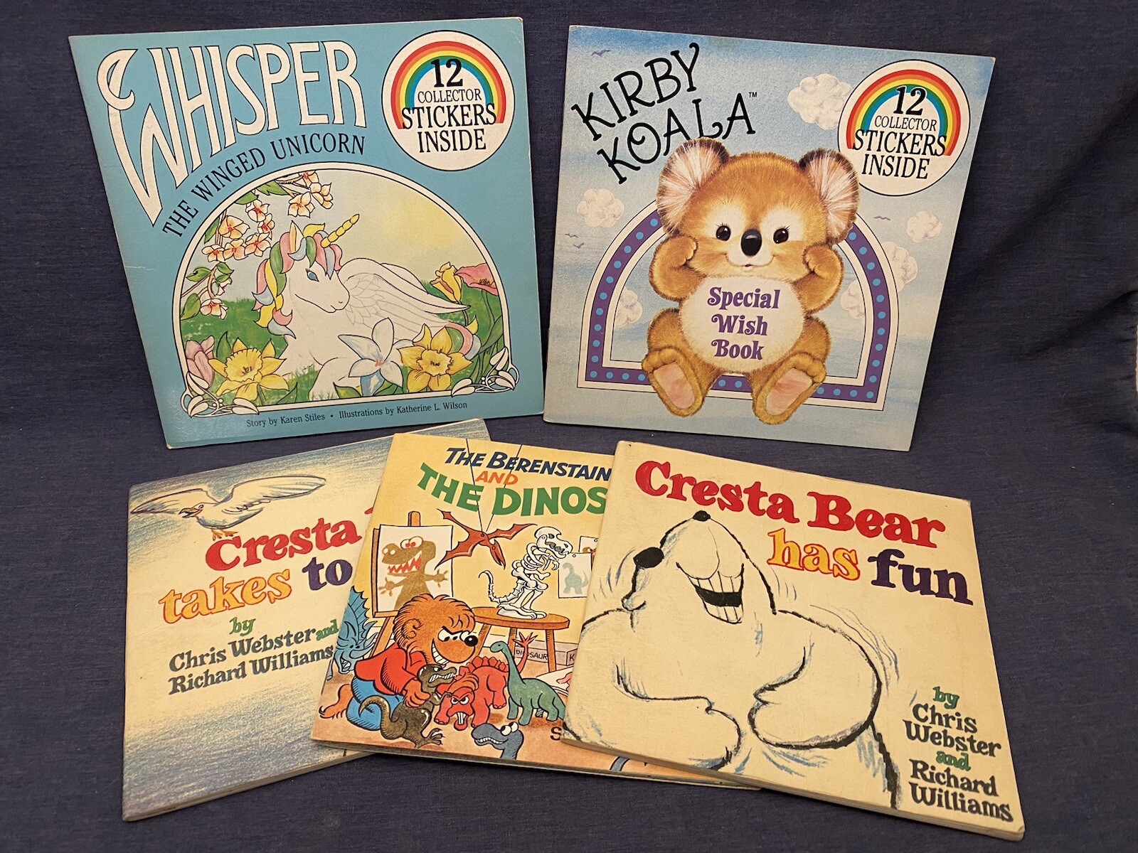 Lot 5 1970s 1980s Books Berenstain Bears Cresta Bear Kirby Koala Whisper Unicorn