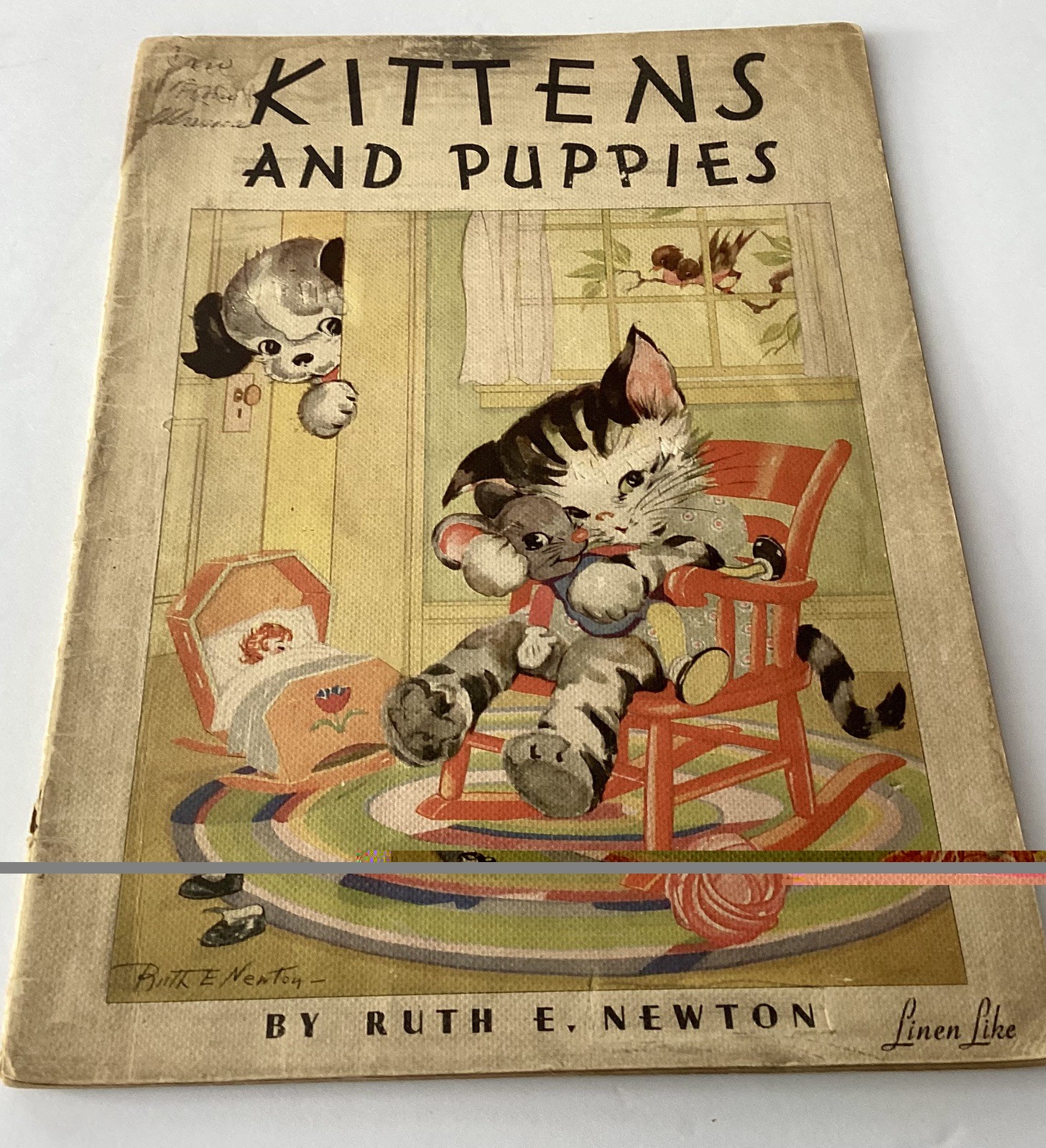 1940s Vintage Linen Children’s Books Lot of 5 Whitman, Saalfield, Etc GRAPHICS!