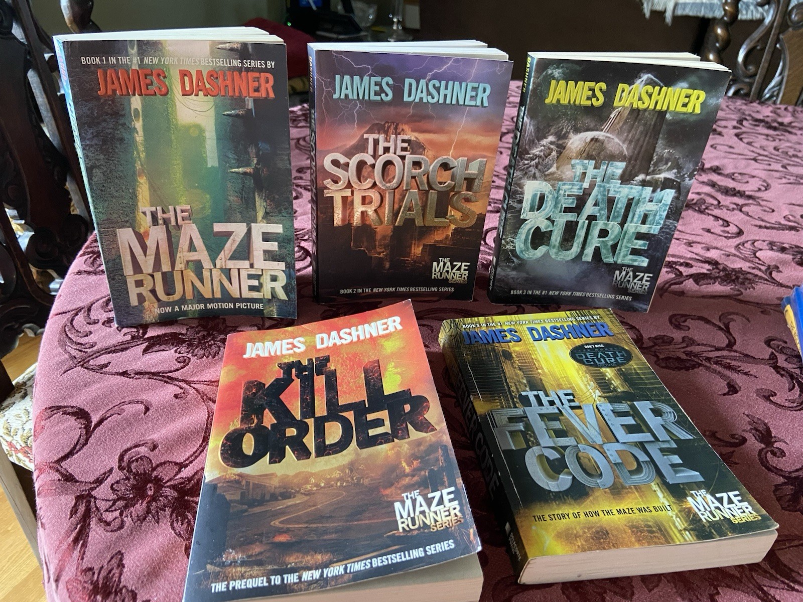 Maze Runner Series James Dashner 5 TRADE PAPERBACKS VG+ FREE SHIPPING