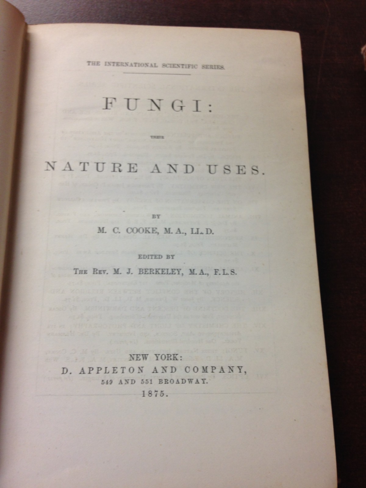 International Scientific Series Lot of 4 NBs 1876 G 260226