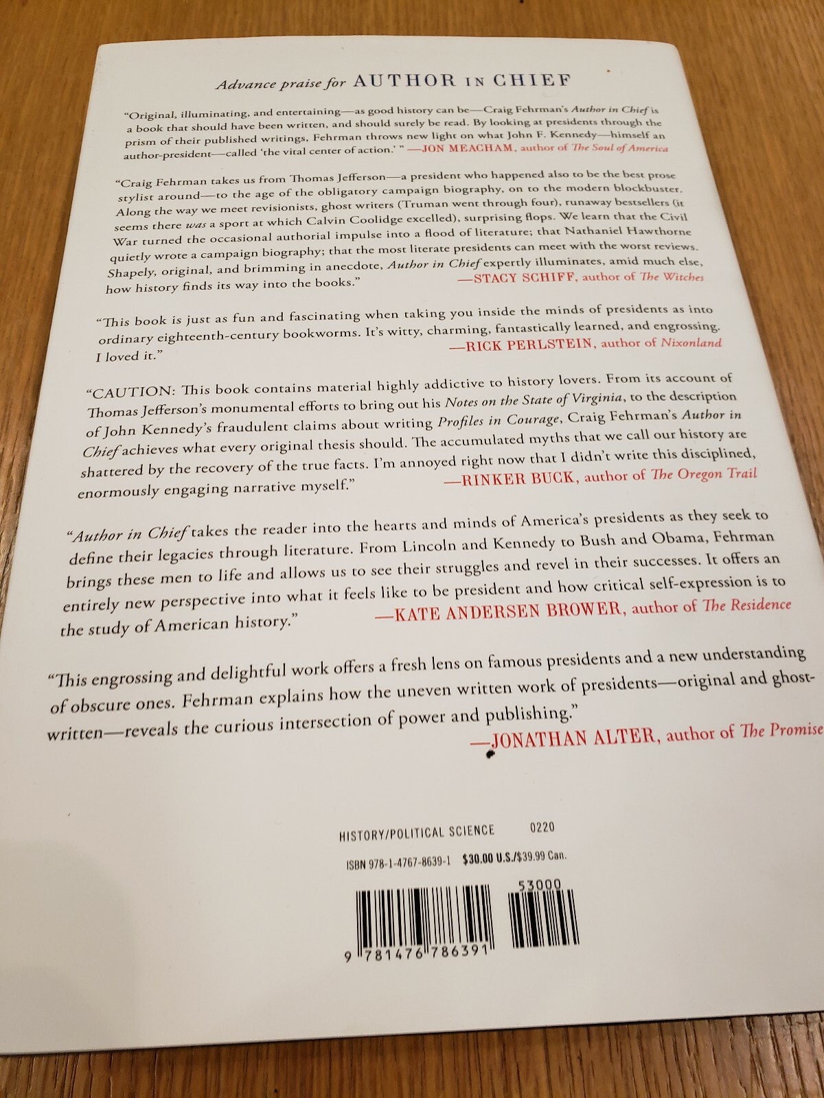 Author in Chief: The Untold Story of Our Presidents and the Books They Wrote