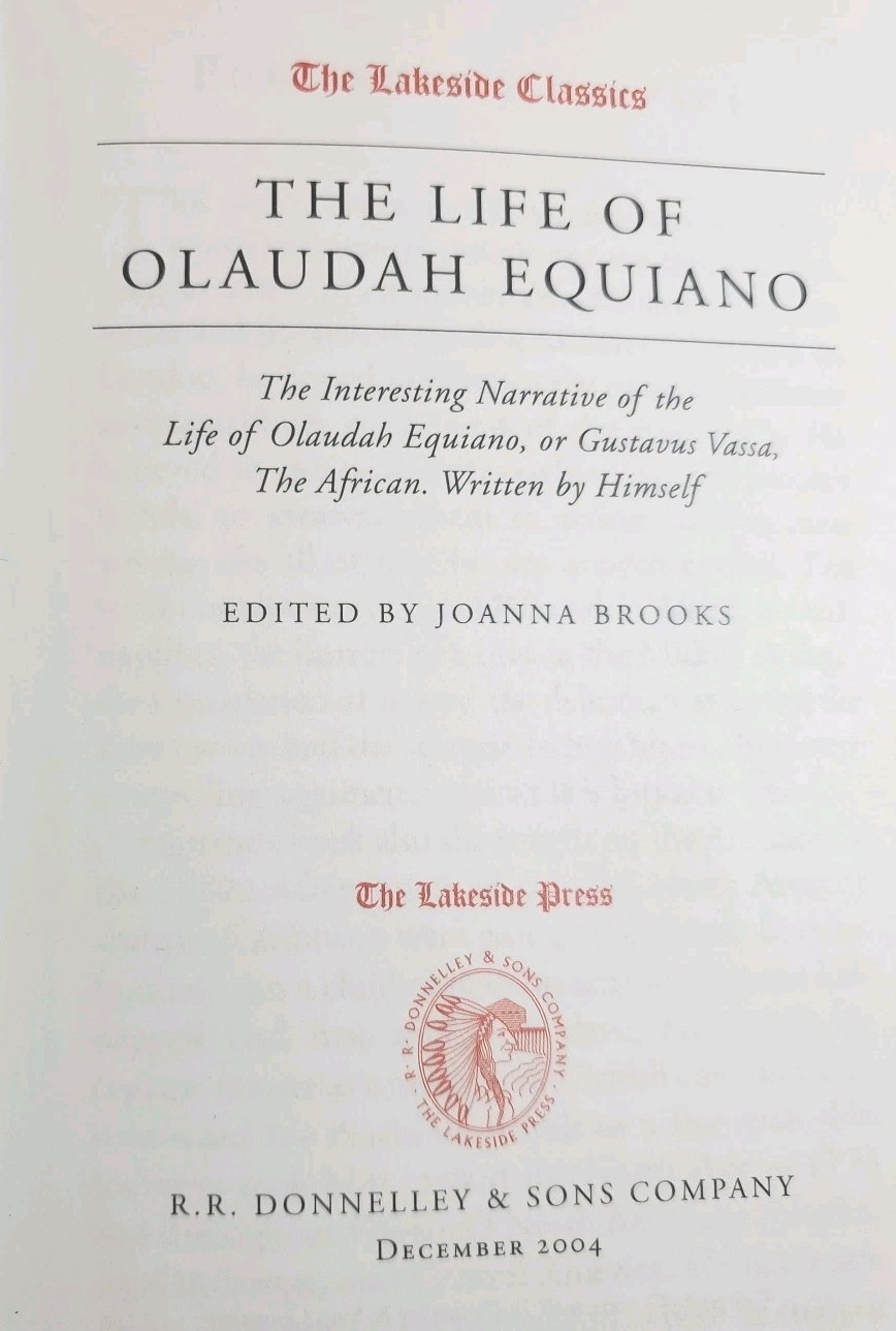 The Life of Olaudah Equiano, Written by Himself HC Illustrated Color Maps VG
