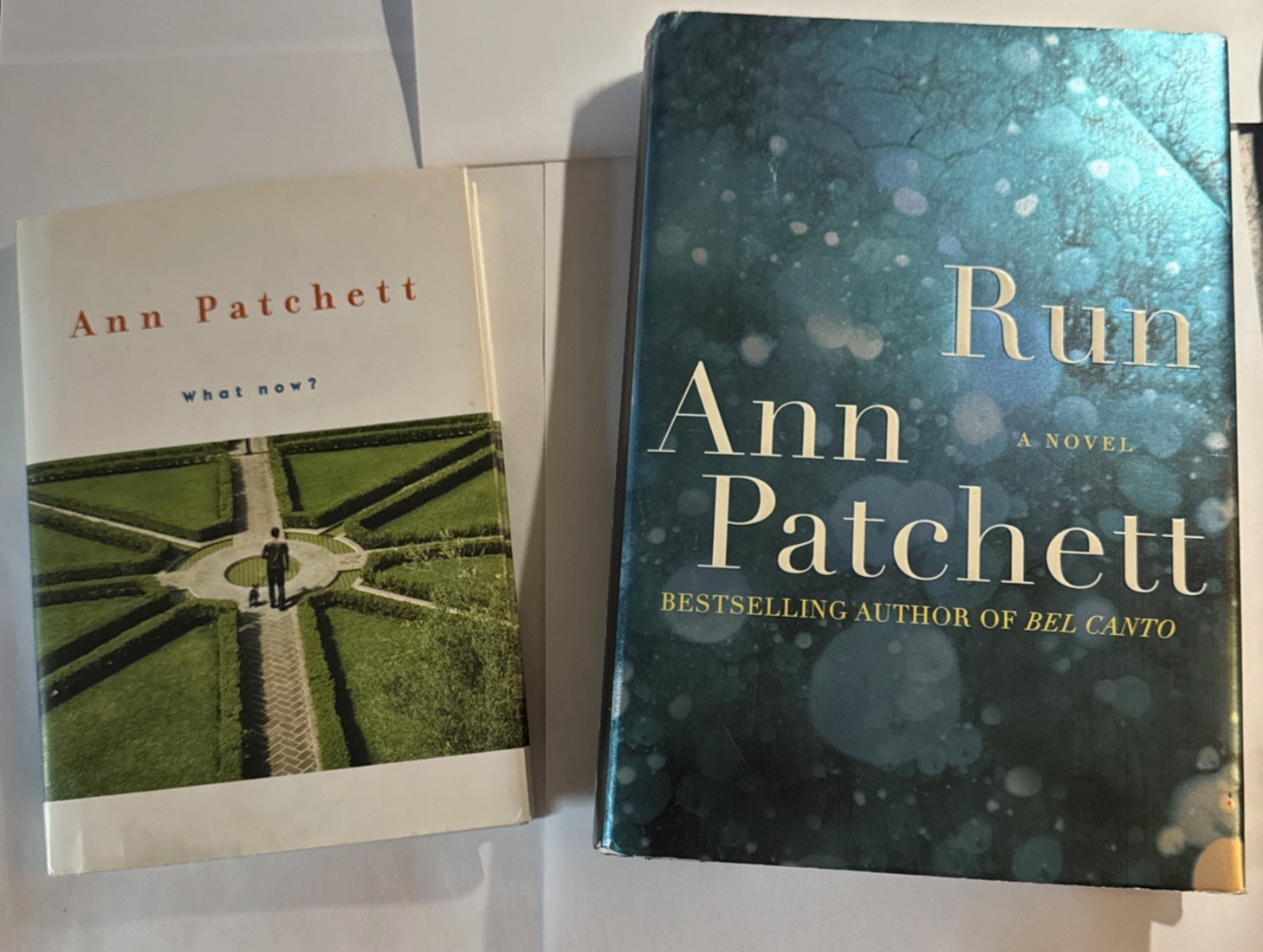 Ann Patchett – 2 books: “What now?’ & “Run” (2007) SIGNED both Hc, 1st ed.